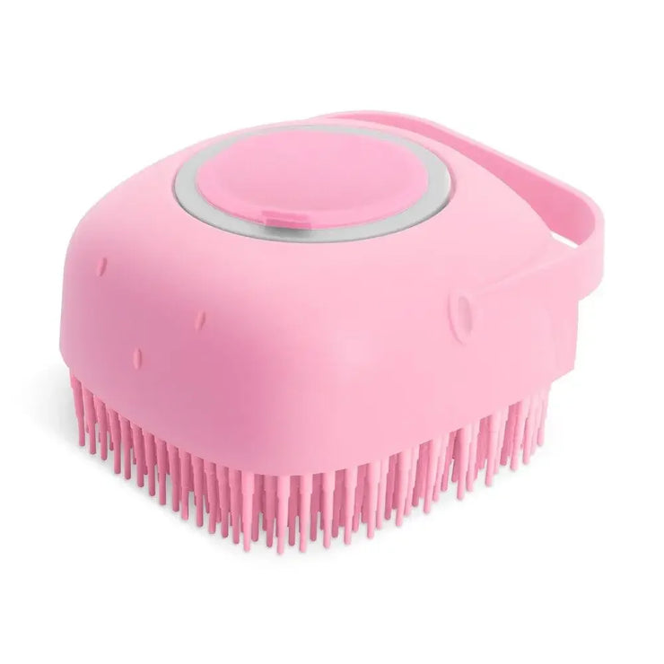 2-in-1 Pet Shampoo Brush & Massage Comb – 2.7 oz/80 ml Soft Silicone Grooming Scrubber