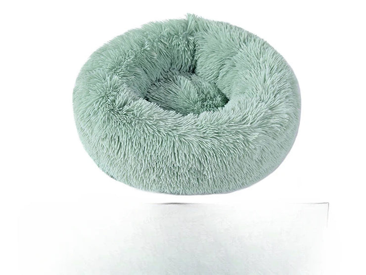 Winter Plush Round Pet Nest – Warm, Detachable & Machine-Washable Cat & Dog Bed