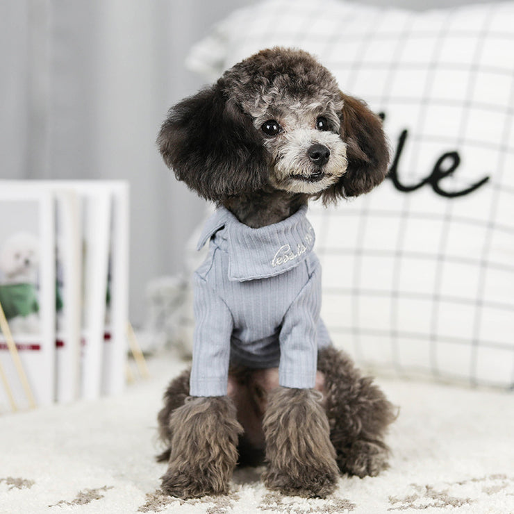 Dog clothes autumn and winter cotton bottoming shirt to keep warm Teddy clothes small dog Bomei cat pet