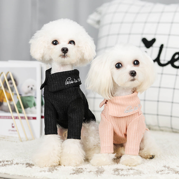 Dog clothes autumn and winter cotton bottoming shirt to keep warm Teddy clothes small dog Bomei cat pet