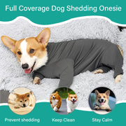 Recovery Suit for Dogs Surgery Suit Female Spay Dog Surgical Recovery Suit Male Dog Onesie for Surgery Female anti Licking Wounds Dog Shedding Suit Grey/Xx-Large
