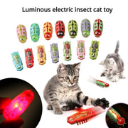 Interactive Light-Up Electric Worms & Beetles – Automatic Obstacle-Avoiding Teaser Puzzle Toy for Cats