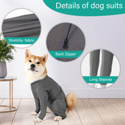 Recovery Suit for Dogs Surgery Suit Female Spay Dog Surgical Recovery Suit Male Dog Onesie for Surgery Female anti Licking Wounds Dog Shedding Suit Grey/Xx-Large