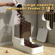Hands-Free Automatic Feeder & Water Dispenser – Gravity-Fed Food Storage for Cats & Dogs