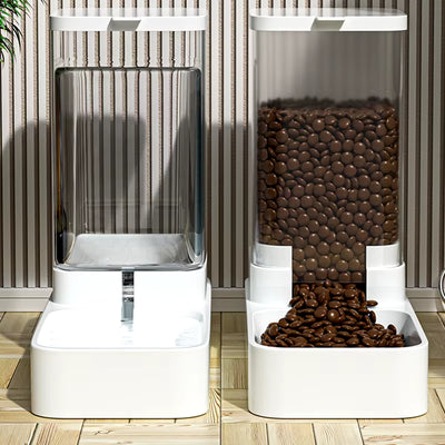 Hands-Free Automatic Feeder & Water Dispenser – Gravity-Fed Food Storage for Cats & Dogs