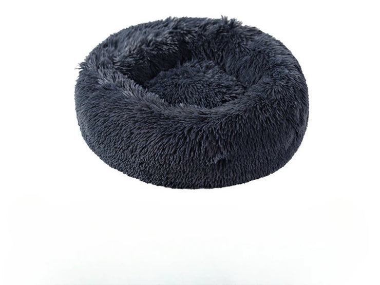 Winter Plush Round Pet Nest – Warm, Detachable & Machine-Washable Cat & Dog Bed
