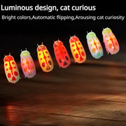 Interactive Light-Up Electric Worms & Beetles – Automatic Obstacle-Avoiding Teaser Puzzle Toy for Cats