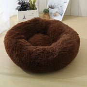 Winter Plush Round Pet Nest – Warm, Detachable & Machine-Washable Cat & Dog Bed