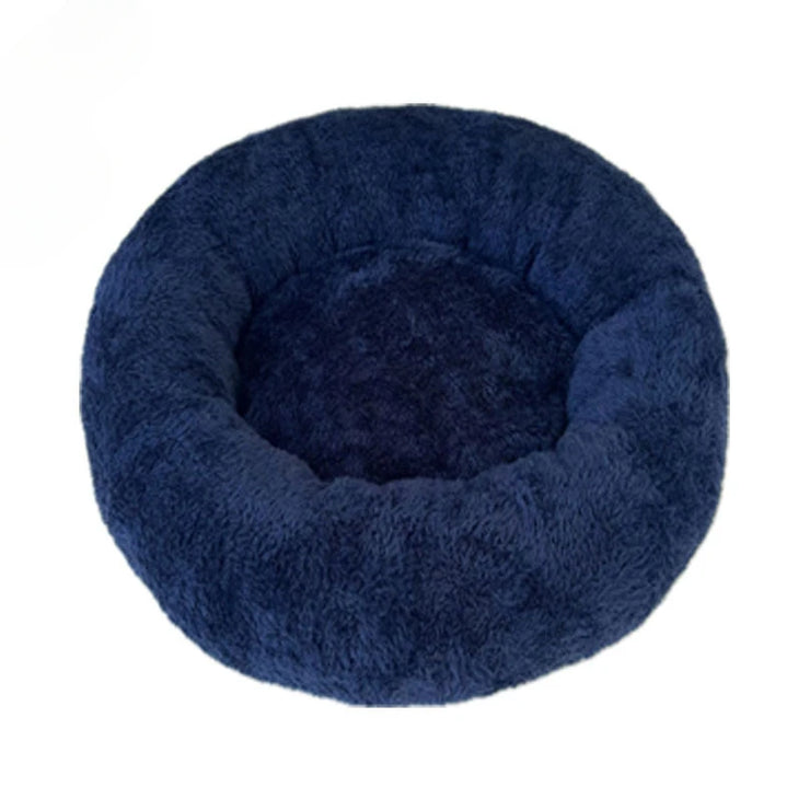 Winter Plush Round Pet Nest – Warm, Detachable & Machine-Washable Cat & Dog Bed