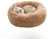 Winter Plush Round Pet Nest – Warm, Detachable & Machine-Washable Cat & Dog Bed
