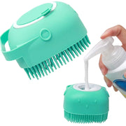 2-in-1 Pet Shampoo Brush & Massage Comb – 2.7 oz/80 ml Soft Silicone Grooming Scrubber