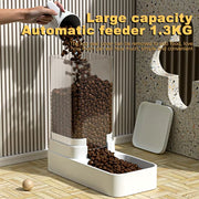 Hands-Free Automatic Feeder & Water Dispenser – Gravity-Fed Food Storage for Cats & Dogs